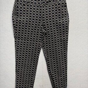 Valerie Stevens Womens Black & White Printed Pants Size 10